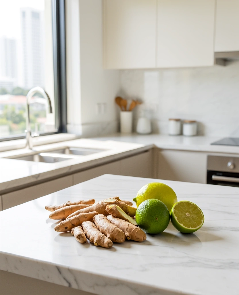 Bahan-bahan segar di dapur Malaysia